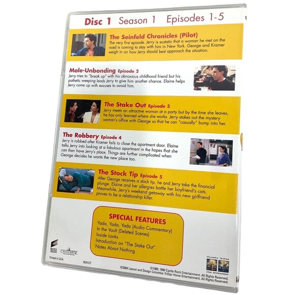 Seinfeld Volume 1 Season 1 & 2 4 DVD Disks - Picture 4 of 7